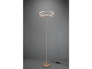 Moderne LED Stehlampe CHARIVARI Messing matt, Höhe 175cm