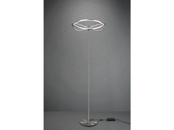Moderne LED Stehlampe CHARIVARI Silber matt, Höhe 175cm
