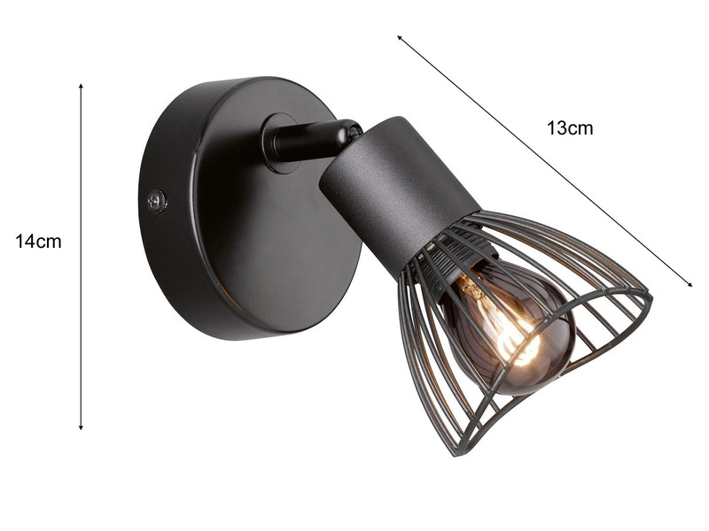 Wandleuchte Lampenschirme Metall 2flammiger Wandstrahler mit Schalter und LED 