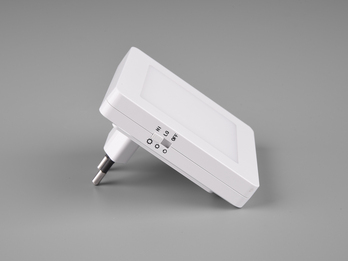LED Nachtlicht Weiß, HANK Plug-in mit Dämmerungssensor - 8x8cm