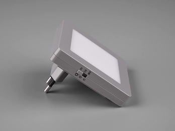 LED Nachtlicht Grau, HANK Plug-in mit Dämmerungssensor - 8x8cm