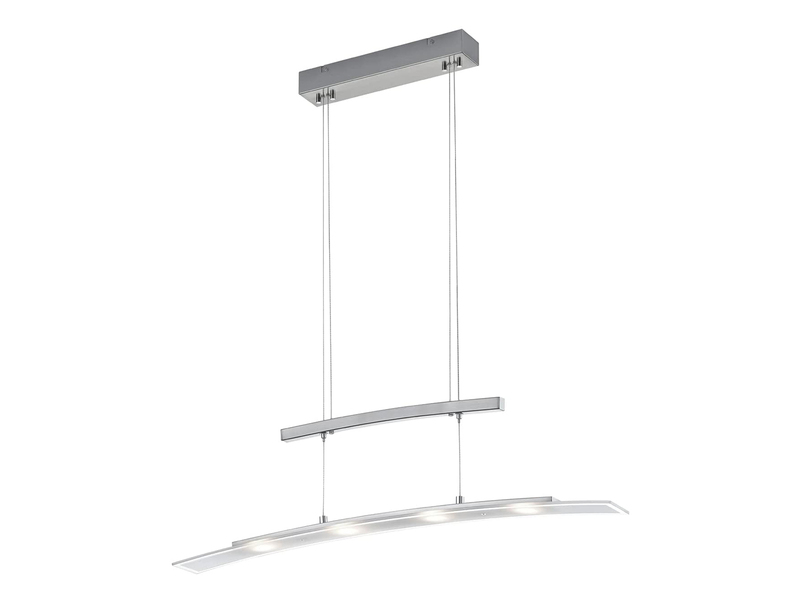 LED Pendelleuchte SAMOS Silber dimmbar, höhenverstellbar - 80cm breit