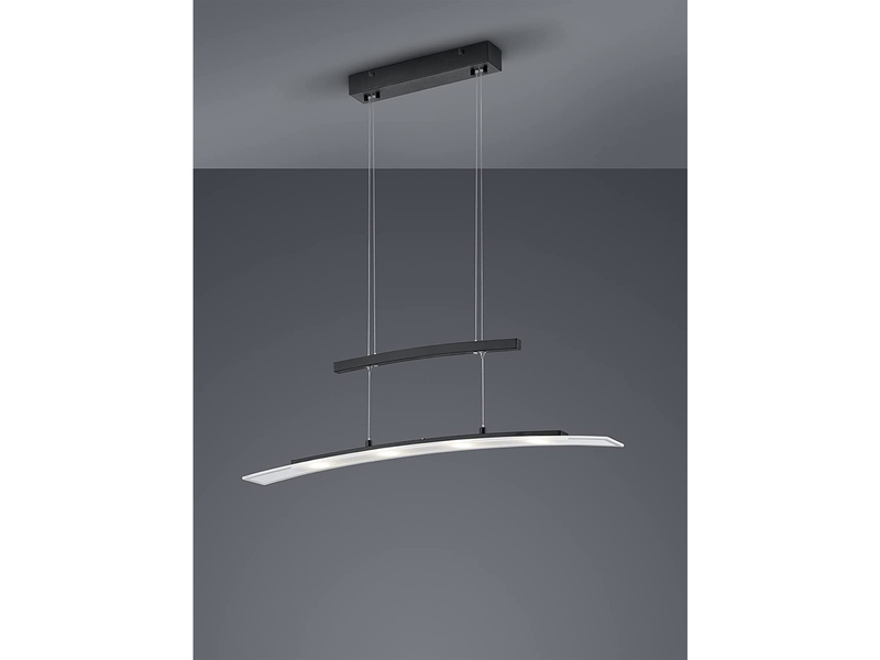 LED Pendelleuchte SAMOS Schwarz dimmbar, höhenverstellbar - 80cm breit