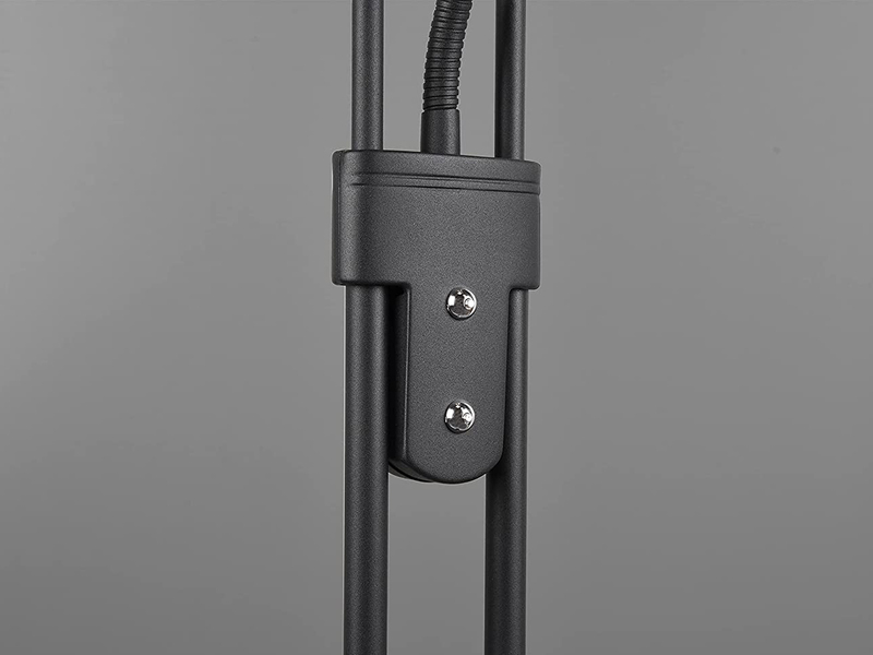 LED Deckenfluter ORSON Schwarz mit Leselicht, dimmbar flexibel - 180cm