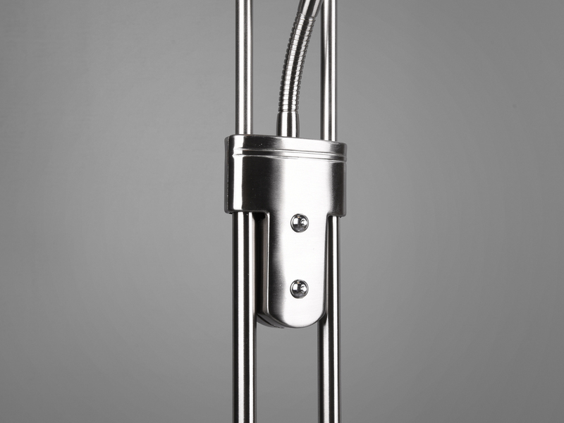 LED Deckenfluter ORSON Silber mit Leselicht, dimmbar flexibel - 180cm