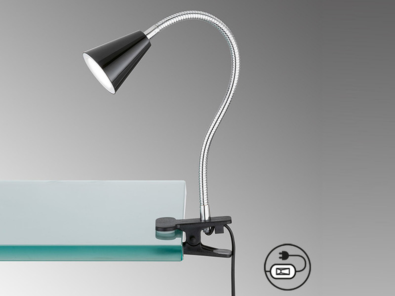 Klemmleuchte LELE mit Schwanenhals, E27 LED Lampe, Smart Home (Farbe,  Leuchtmittel wählbar)