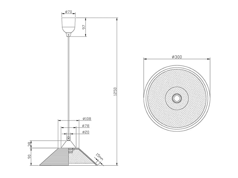 Skandinavische LED Pendelleuchte mit Glas Lampenschirm, weiß