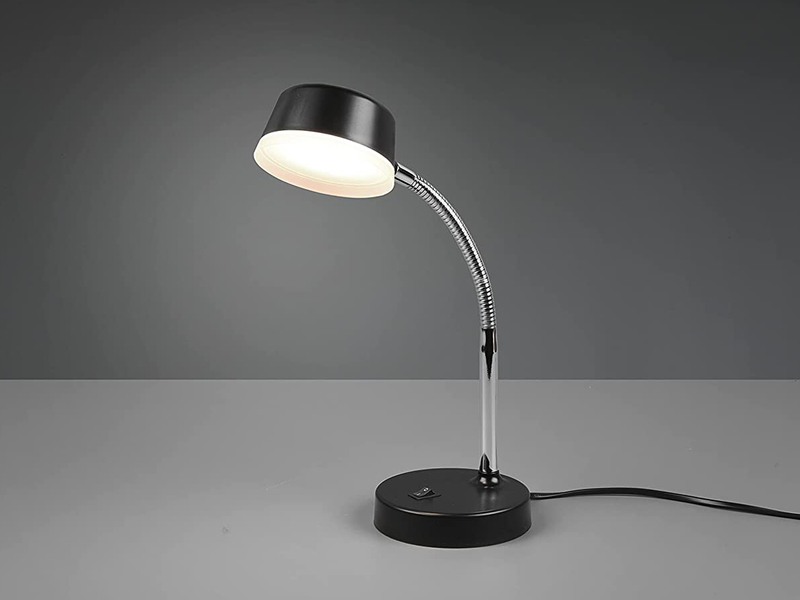 LED Schreibtischleuchten 2er SET flexibel, Kunststoff Schwarz, 34cm hoch