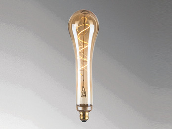 E27 Filament LED groß 29,3cm Bernstein - 4 Watt, 220 Lumen - Deko Glühbirne