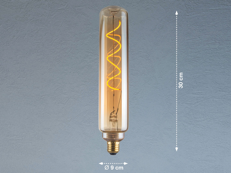 E27 Filament LED Kolben 30cm Bernstein - 4 Watt, 220 Lumen - Deko Glühlampe