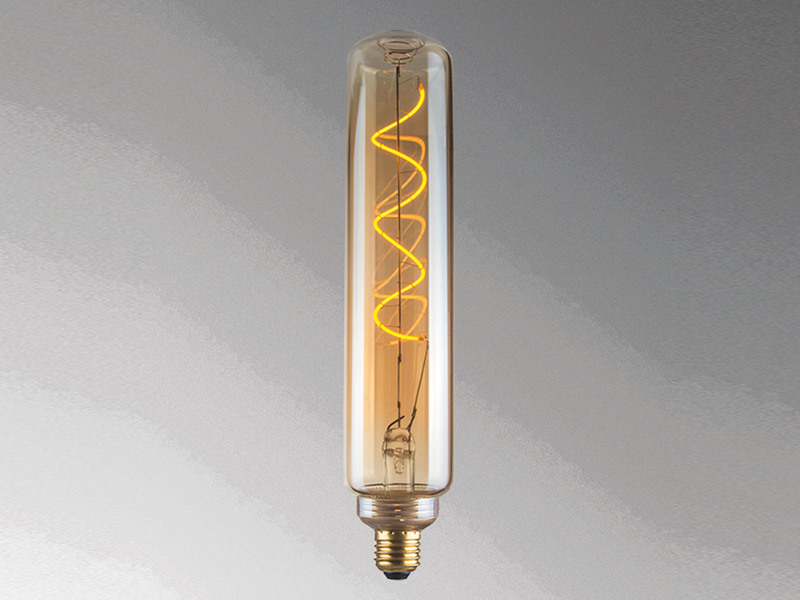 Vintage Glühbirne Bernstein Großes E27 Filament LED Deko Leuchtmittel 29,3cm