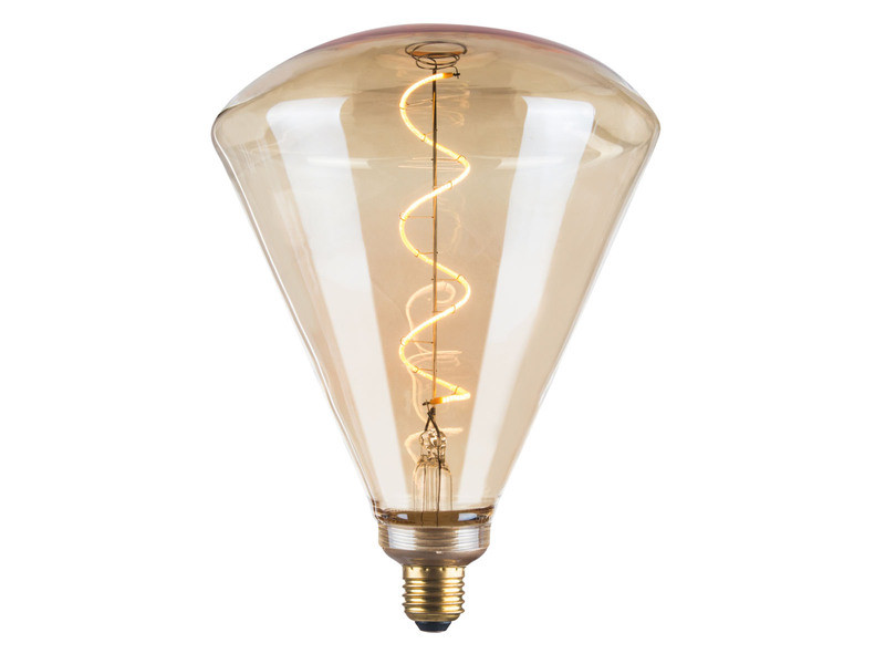 E27 Filament LED Diamant Ø19cm Bernstein - 4 Watt, 220 Lumen - Deko Glühbirne