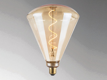 Vintage Glühbirne Bernstein Großes E27 Filament LED Deko Leuchtmittel 29,3cm