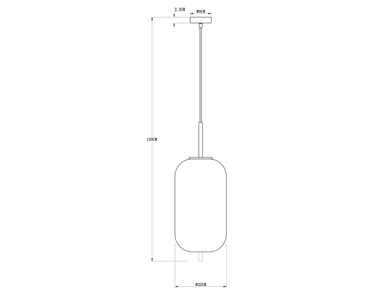 LED Pendelleuchte mit Rauchglas 1-flammig Ø22cm, Metall Messing