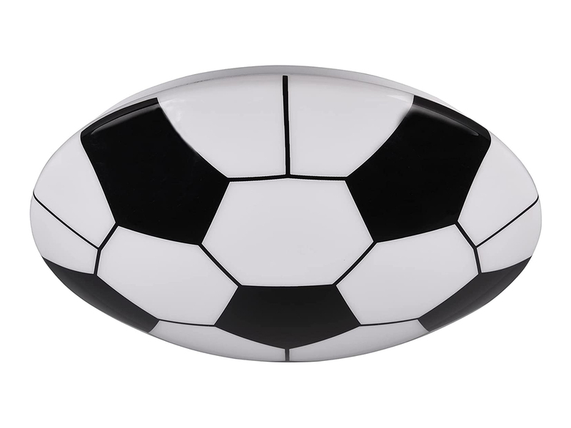 LED Deckenleuchte KLOPPI Schwarz/Weiß Fussball Design Ø 36cm