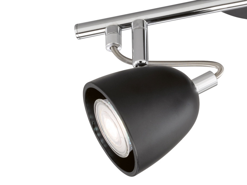 LED Deckenstrahler GEMMA Schwarz 4-flammig Industrial Style, Breite 65cm