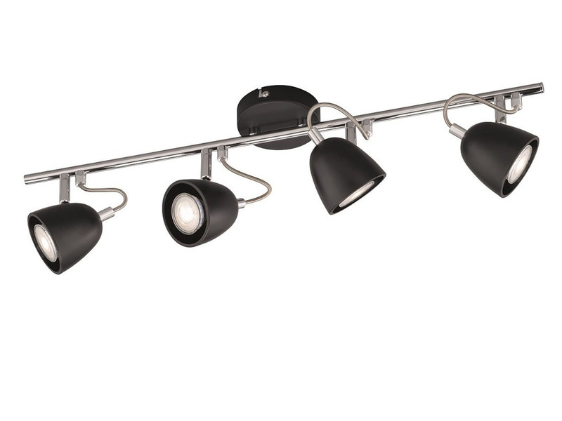 LED Deckenstrahler GEMMA Schwarz 4-flammig Industrial Style, Breite 65cm