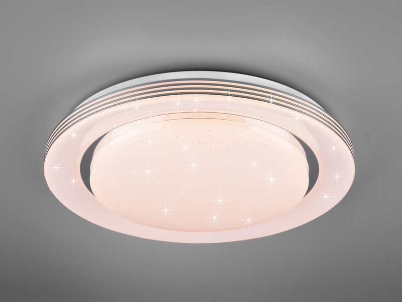 LED Deckenleuchte ATRIA Fernbedienung, dimmbar Sternenhimmel Weiß Ø48cm