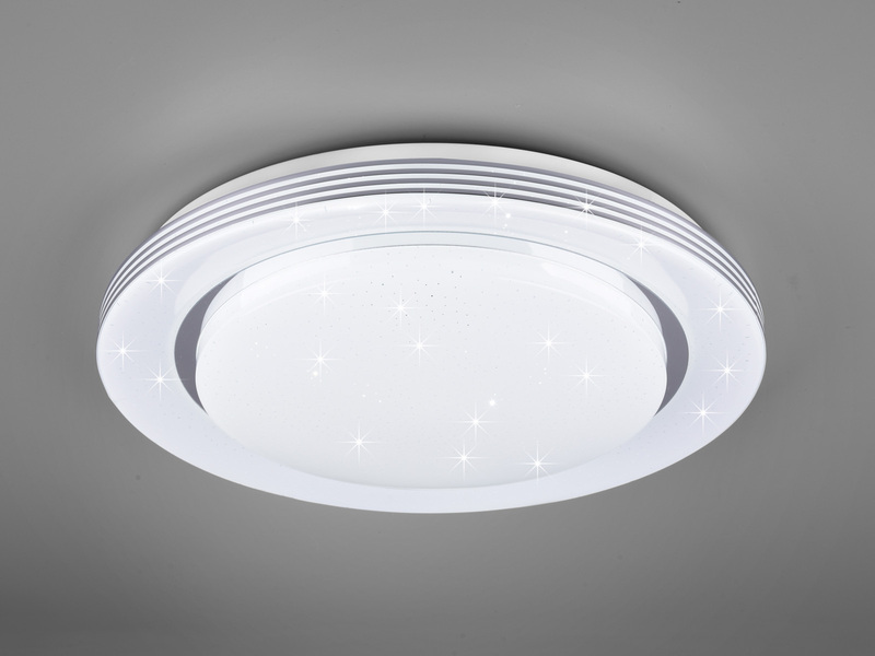 LED Deckenleuchte ATRIA mit Fernbedienung dimmbar Sternenhimmel Weiß Ø 48cm