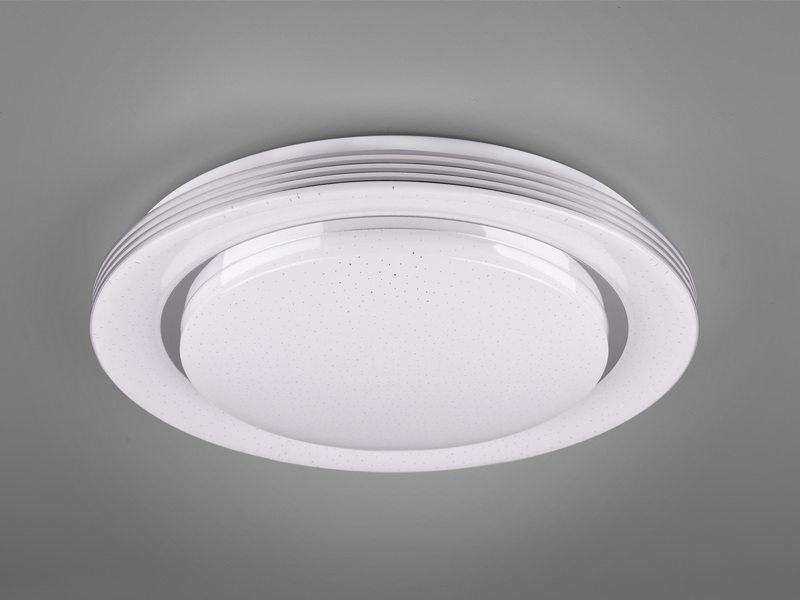 LED Deckenleuchte ATRIA mit Fernbedienung dimmbar Sternenhimmel Weiß Ø 48cm