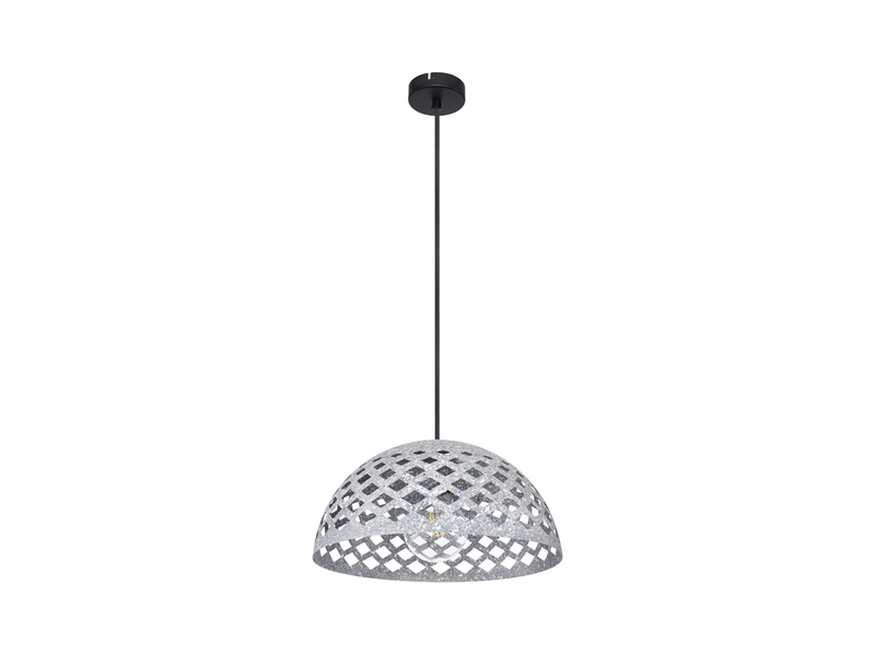 LED Pendelleuchte mit Lampenschirm Ø 35cm, Metall Silber