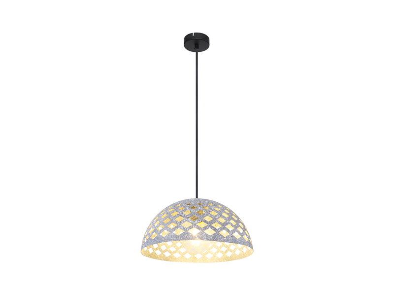 LED Pendelleuchte mit Lampenschirm Ø 35cm, Metall Silber