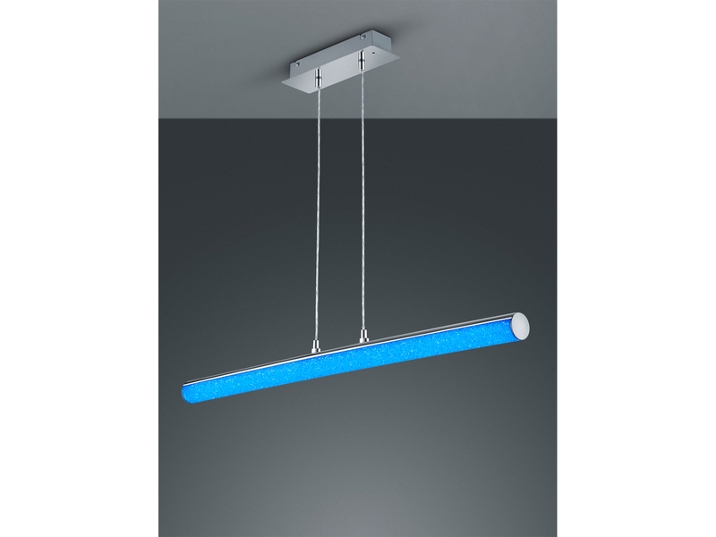 LED Pendelleuchte LEIA Chrom, dimmbar Fernbedienung & Farbwechsler - 100cm