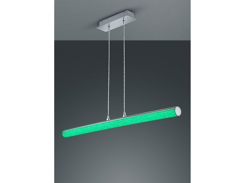 LED Pendelleuchte LEIA Chrom, dimmbar Fernbedienung & Farbwechsler - 100cm