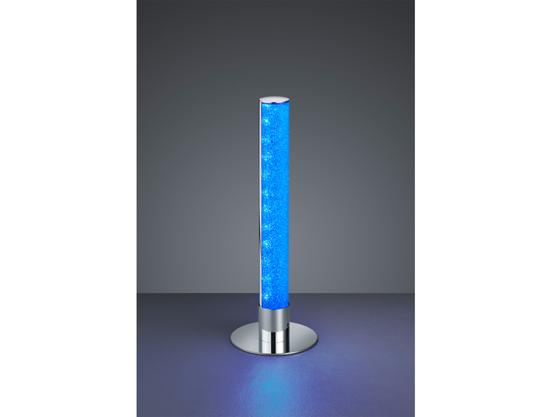 LED Tischleuchte LEIA Chrom dimmbar Fernbedienung, Farbwechsel 40cm hoch