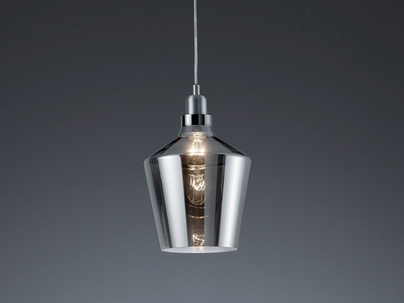 LED Pendelleuchte mit Rauchglas Lampenschirm Ø 20cm, einflammig