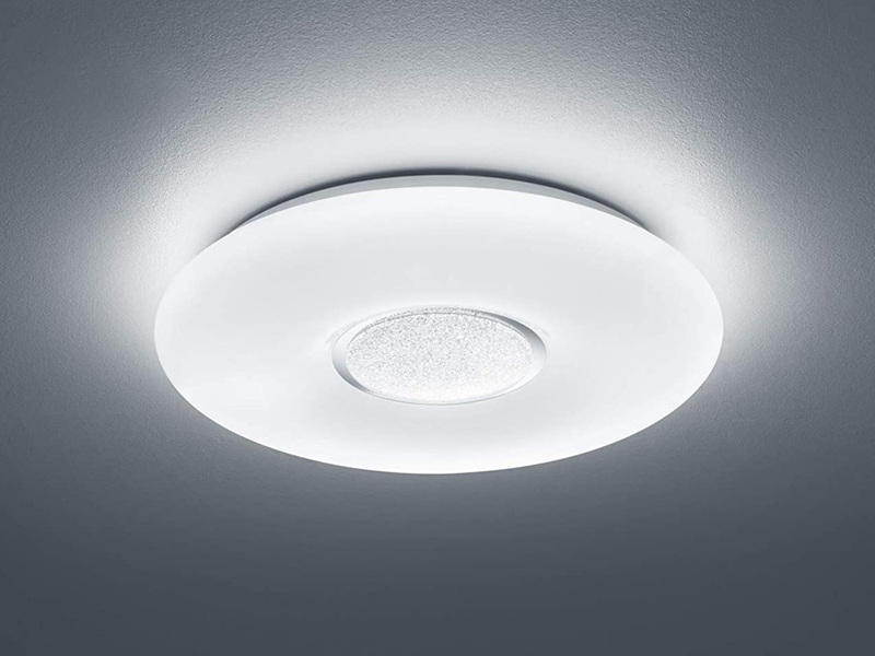 LED Deckenleuchte AKINA Weiß dimmbar Fernbedienung Nachtlicht Ø41cm