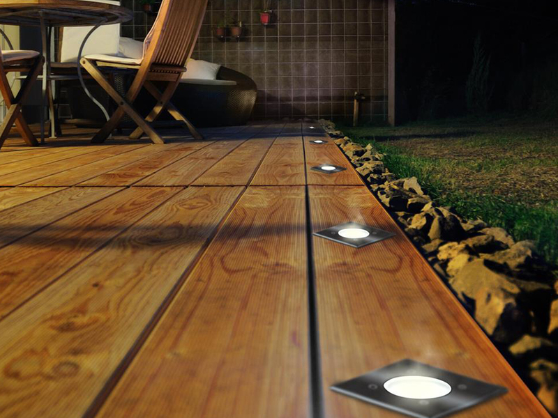 LED Bodeneinbaustrahler für Außen, eckig, befahrbar, max 800 kg Last, IP65