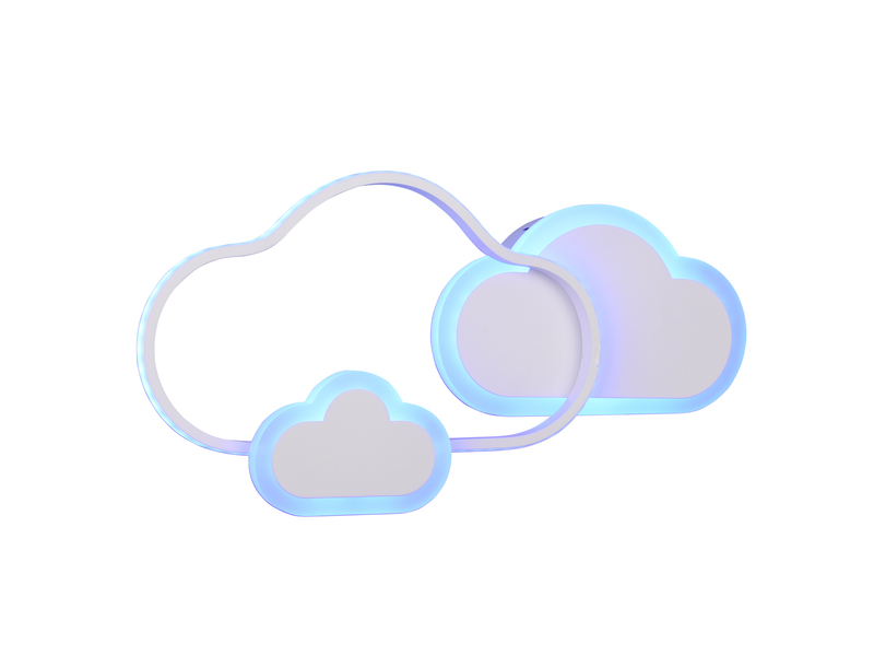 Wandleuchte / Deckenleuchte CLOUDY dimmbar & Farbwechsler, Breite 52cm