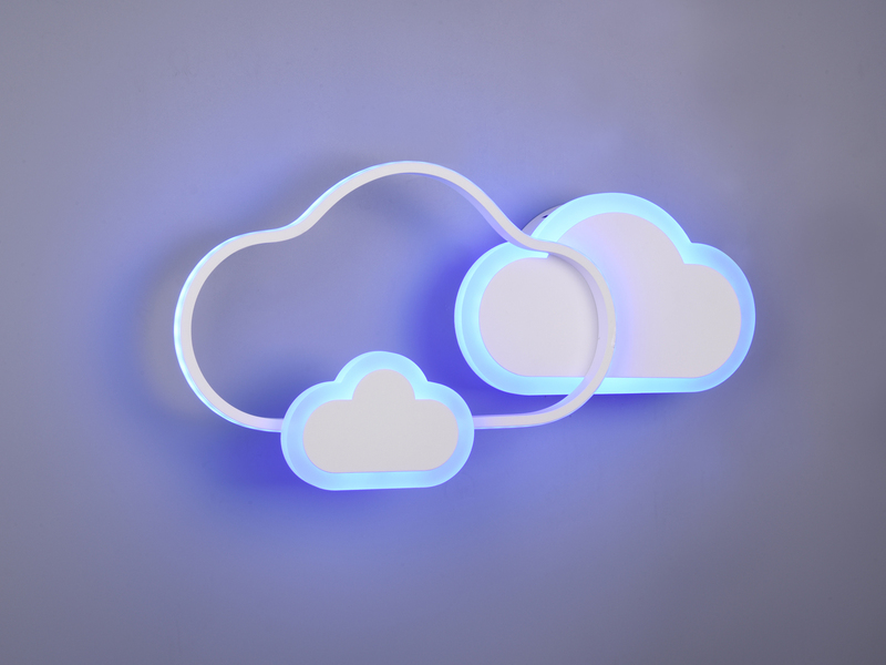 Wandleuchte / Deckenleuchte CLOUDY dimmbar & Farbwechsler, Breite 52cm