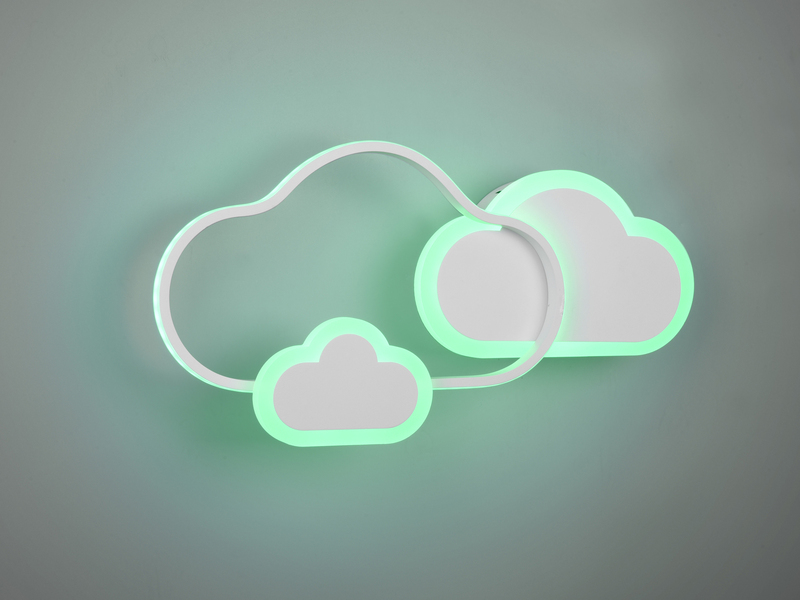 Wandleuchte / Deckenleuchte CLOUDY dimmbar & Farbwechsler, Breite 52cm