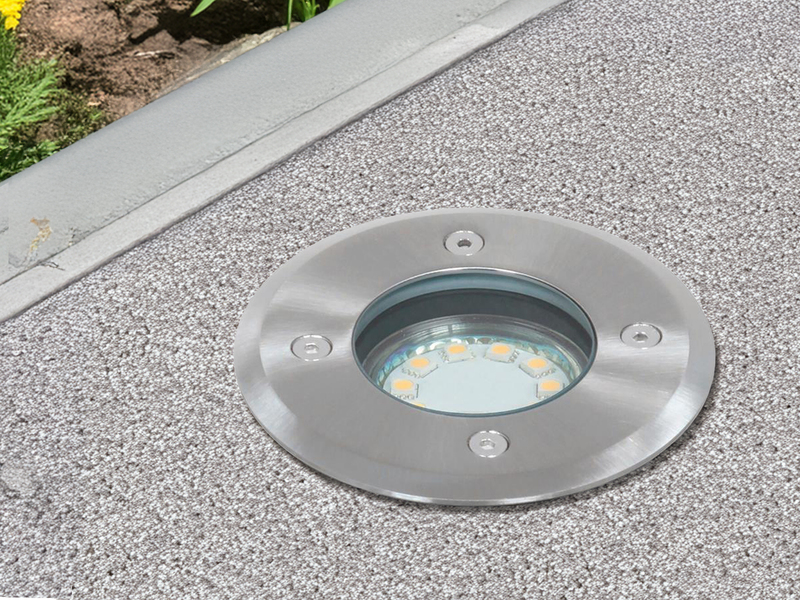 LED Bodeneinbaustrahler für Außen, rund, belastbar bis zu 800 kg