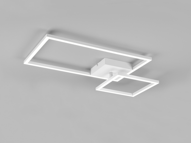 LED Deckenleuchte PADELLA Weiß dimmbar Warmweiß, Breite 63cm