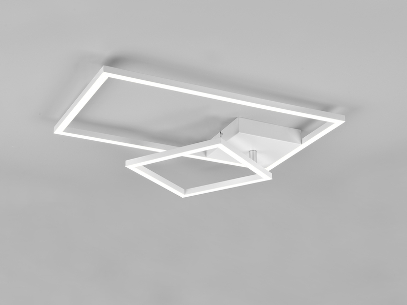 LED Deckenleuchte PADELLA Weiß dimmbar Warmweiß, Breite 63cm