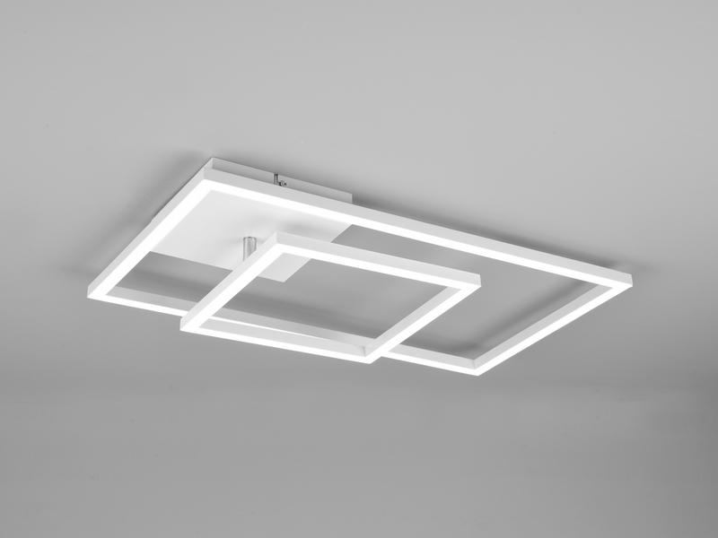 LED Deckenleuchte PADELLA Weiß dimmbar Warmweiß, Breite 63cm