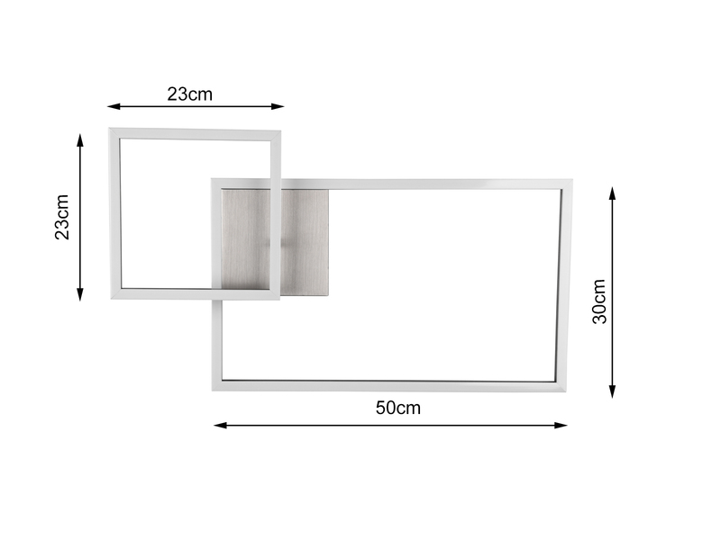 LED Deckenleuchte PADELLA Weiß - dimmbar 63cm breit Warmweiß