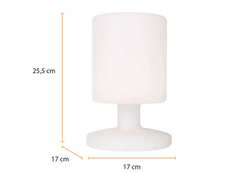 LED Akku Tischlampe MAXIMA Outdoor & Indoor, per USB aufladbar, Höhe 25,5cm