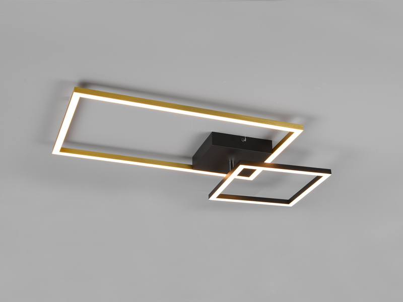 LED Deckenleuchte PADELLA Messing matt dimmbar Warmweiß, Breite 63cm