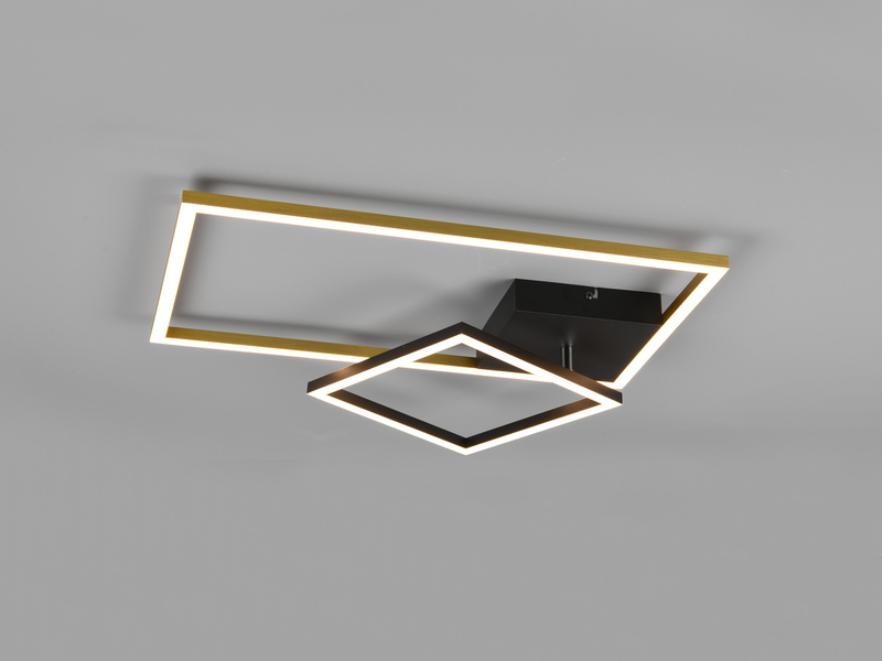 LED Deckenleuchte PADELLA Messing matt dimmbar Warmweiß, Breite 63cm