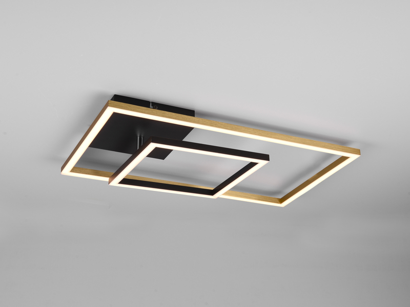 LED Deckenleuchte PADELLA Messing matt dimmbar Warmweiß, Breite 63cm
