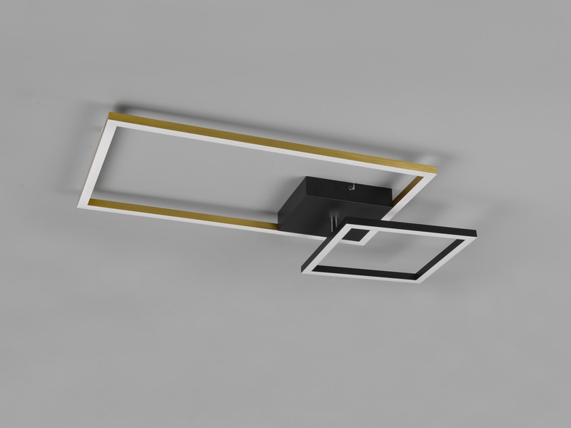 LED Deckenleuchte PADELLA Messing matt dimmbar Warmweiß, Breite 63cm