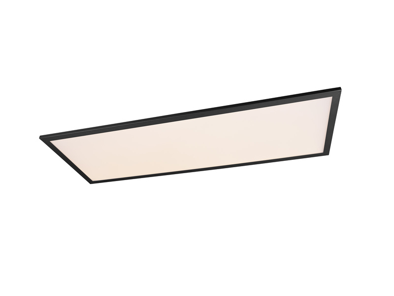 LED Deckenleuchte ALPHA Schwarz Panel rechteckig Ultra Slim, Breite 80cm