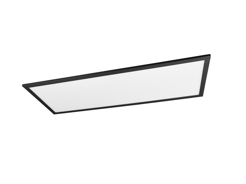 LED Deckenleuchte ALPHA Schwarz Panel rechteckig Ultra Slim, Breite 80cm