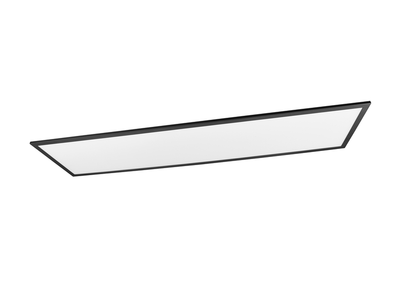 LED Deckenleuchte ALPHA Schwarz großes Panel rechteckig 119x29cm, 5cm ultra slim