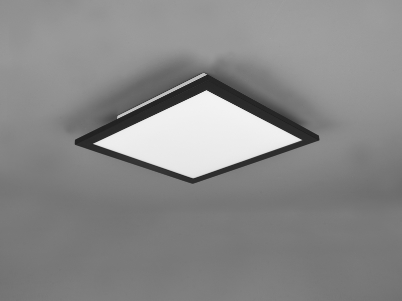 LED Deckenleuchte ALPHA Schwarz Panel eckig Ultra Slim, Quadrat 29cm