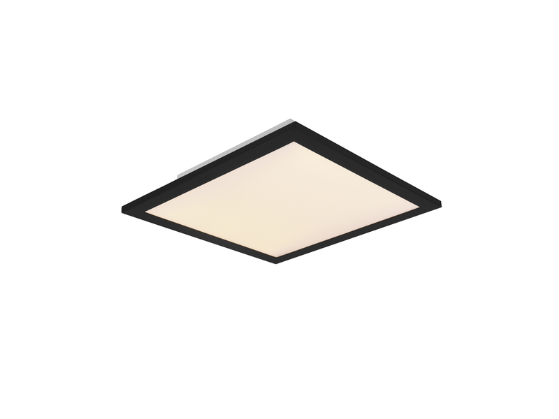 LED Deckenleuchte ALPHA Schwarz Panel eckig Ultra Slim, Quadrat 29cm